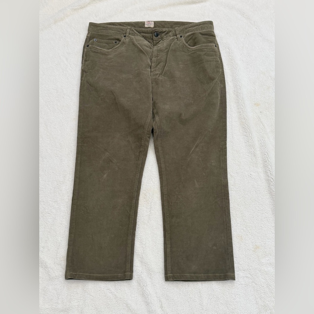 Faherty Men’s 35x24 Stretch Terry Corduroy 5-Pocket Pant Mountain Forest Green - Picture 3 of 9